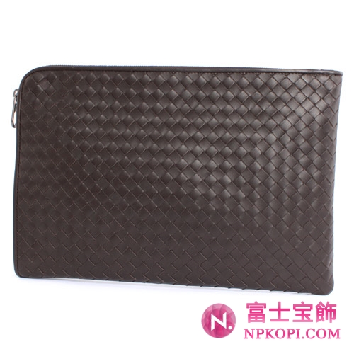 Bottega Veneta/ボッテガ・ヴェネタ カーフレザー セカンドバッグ ダークブラウン 224052V46512040